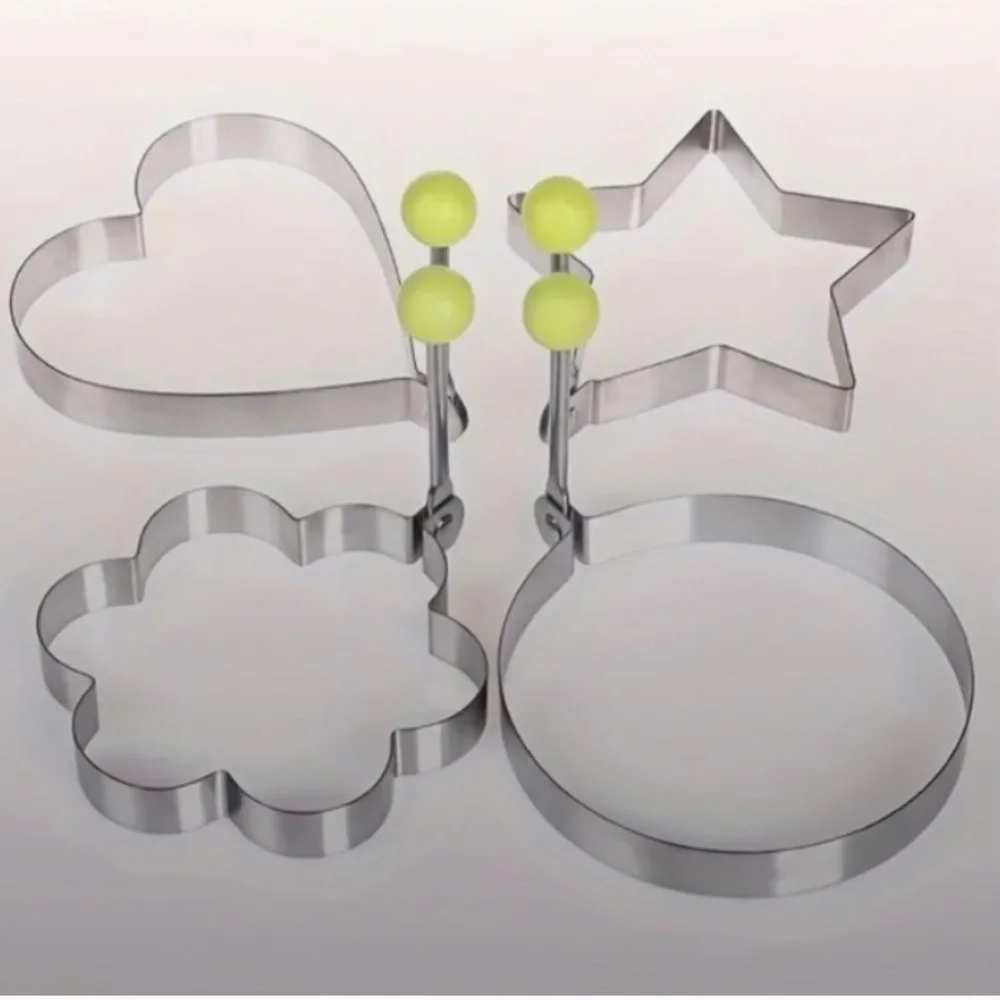 Stainless Steel Omelette Mold 4 Piece Set New